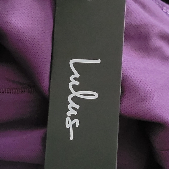 Holiday Party Dress Keep Glowing Purple Sequin Lace Up Bodycon Mini XL - Picture 11 of 13